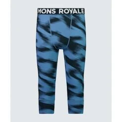 Base Layer Bottoms Mons Royale Cascade Merino Flex 200 3/4 Legg -Ski Equipment Store funkcni spodky mons royale cascade merino flex 200 3 4 legg blue motion 5