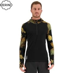Base Layer Top Mons Royale Temple Merino Air-Con Hood