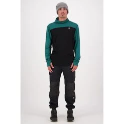 Base Layer Top Mons Royale Yotei Powder Hood Ls -Ski Equipment Store funkcni tricko mons royale yotei powder hood ls evergreen black 5